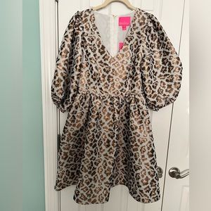 Lilly Pulitzer Gold Leopard Dress